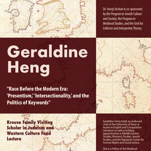 Poster for Geraldine Heng event
